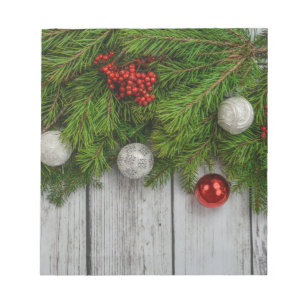 Decorative Christmas Backdrop Notepad