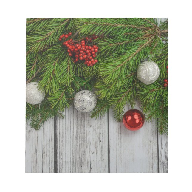 Decorative Christmas Backdrop Notepad (Front)