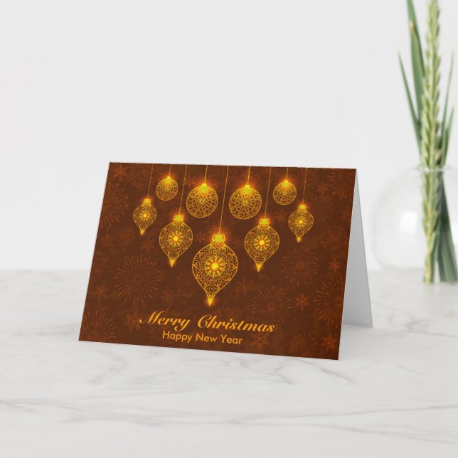 Decorative Christmas Greeting Holiday Card (Front)