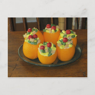 Decorative Christmas Oranges Holiday Postcard