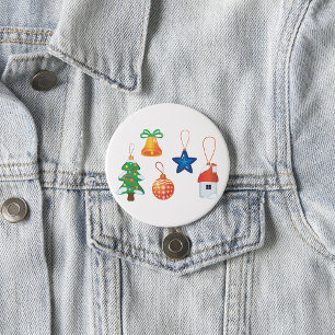 Decorative Christmas Ornaments 7.5 Cm Round Badge