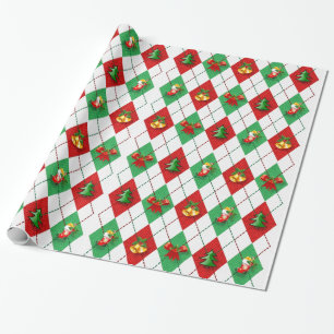 Decorative Christmas Ornaments Elegant in White Wrapping Paper