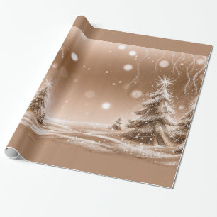 Decorative Christmas Ornaments with Snow Wrapping Paper