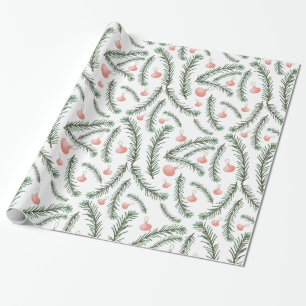 Decorative Christmas Pine Needle Wrapping Paper
