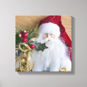 DECORATIVE CHRISTMAS SANTA CANVAS PRINT