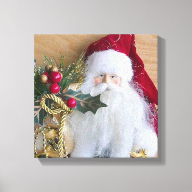 DECORATIVE CHRISTMAS SANTA CANVAS PRINT (Front)