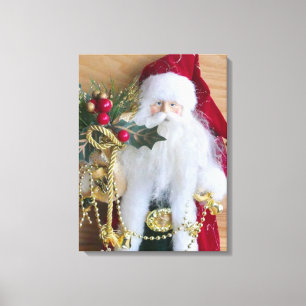 DECORATIVE CHRISTMAS SANTA CANVAS PRINT