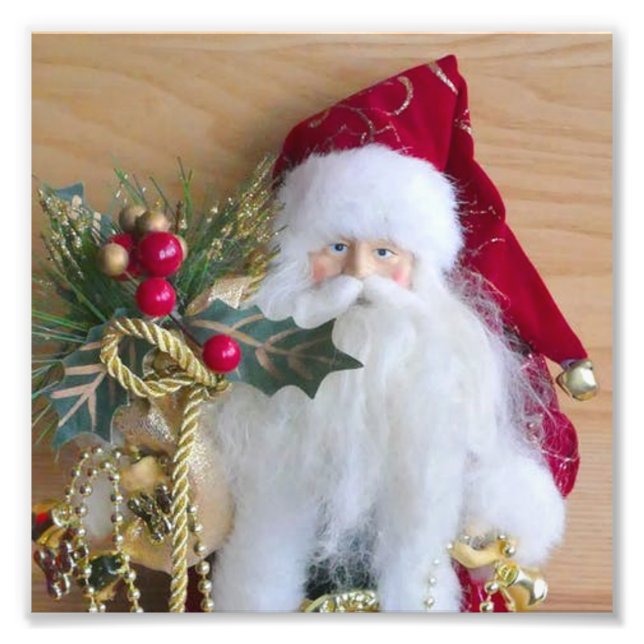 DECORATIVE CHRISTMAS SANTA PHOTO PRINT (Front)