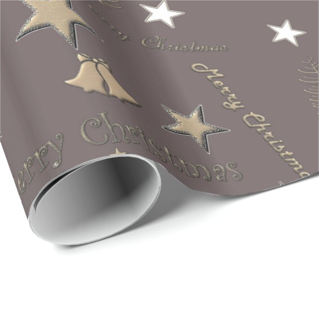 Decorative Christmas Santa Reindeer Snowflake Wrapping Paper (Roll Corner)