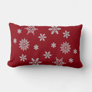 Decorative Christmas Snowflake Believe Holiday Lumbar Cushion