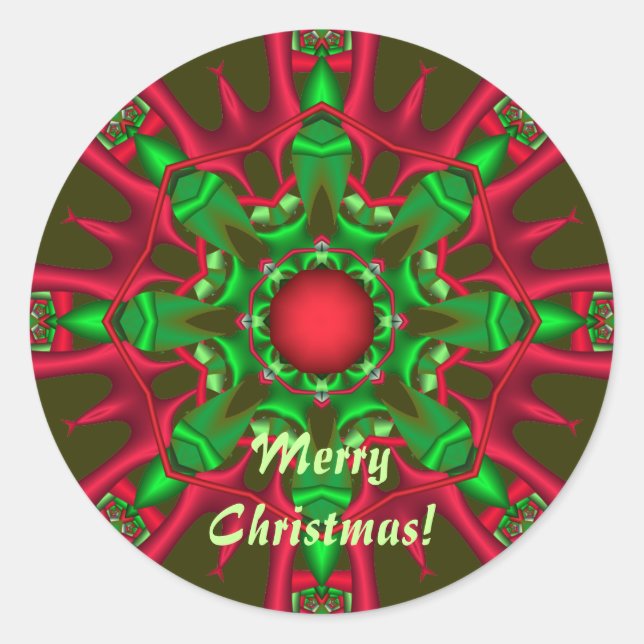 Decorative Christmas sticker with text (Front)