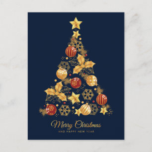 Decorative Christmas Tree Holiday Postcard