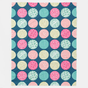 Decorative Circles - Colours 01 - with 00486b Fleece Blanket