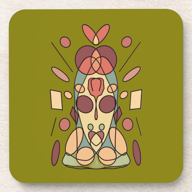 Decorative coach pillow  coaster (Front)