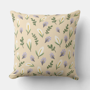 Decorative Cojin Water Flower and Lavender Cushion