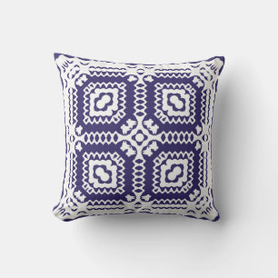 Decorative color ceramic azulejo tiles. Vintage se Cushion