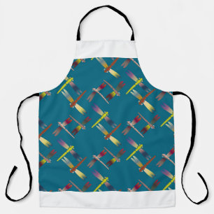 Decorative colored seamless pattern with cute drag apron