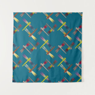 Decorative colored seamless pattern with cute drag tapestry
