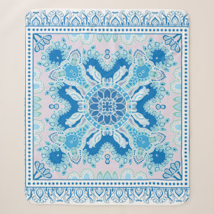 Decorative colorful ornament on white background, sherpa blanket