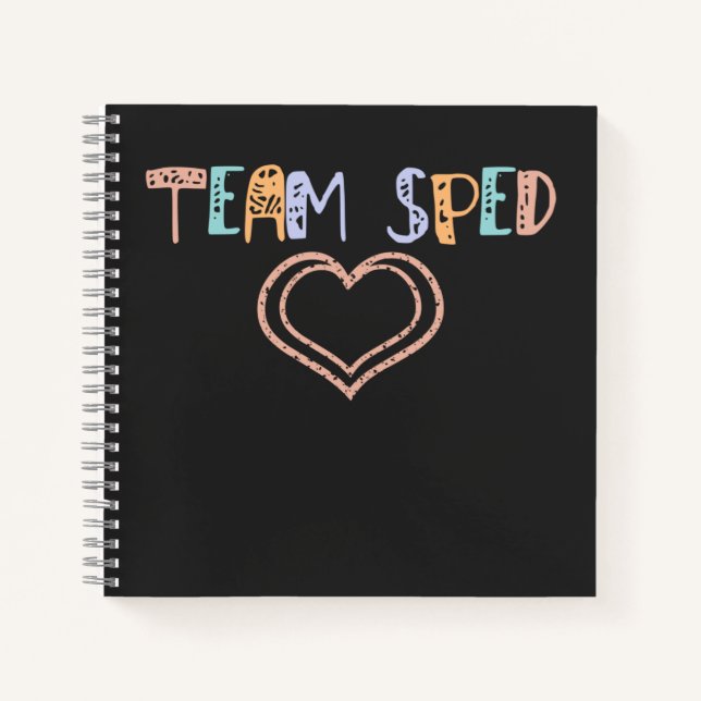 decorative colorful team sped squad notebook (Front)
