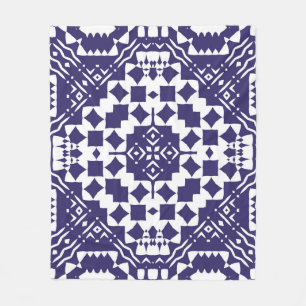 Decorative colour ceramic azulejo tiles. Vintage s Fleece Blanket