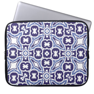 Decorative colour ceramic azulejo tiles. Vintage s Laptop Sleeve
