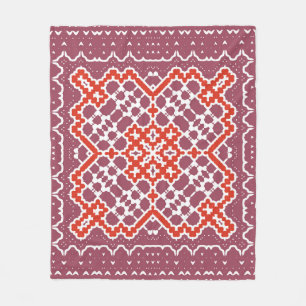 Decorative colour ceramic talavera tiles. Bathroom Fleece Blanket