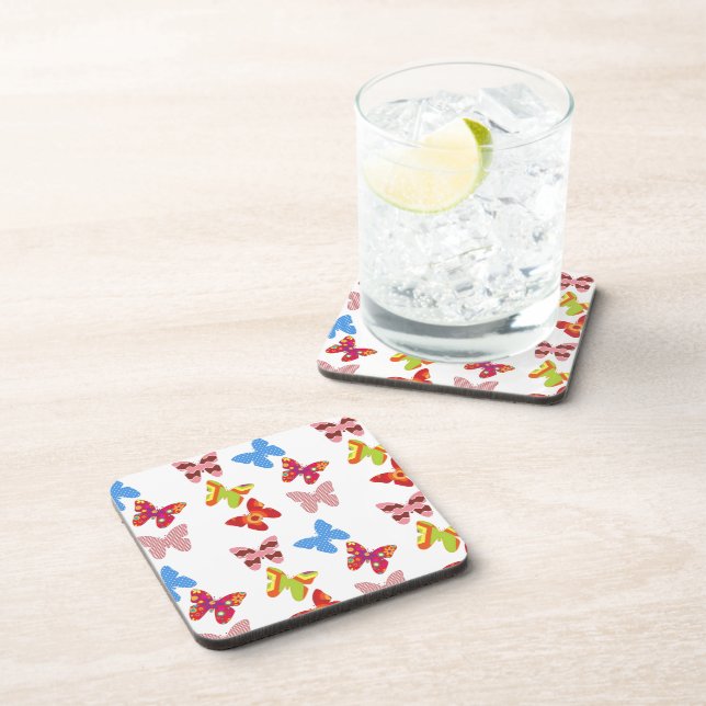 Decorative Coloured Butterflies Coaster (Right Side)