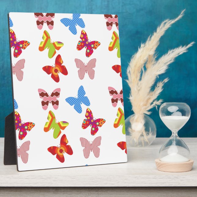 Decorative Coloured Butterflies Plaque (Side)