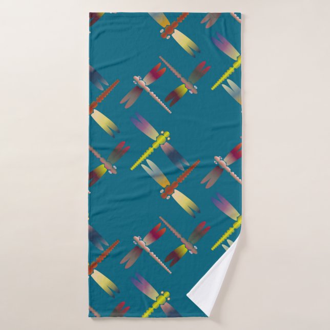 Decorative coloured seamless pattern with cute dra bath towel (Bath Towel)