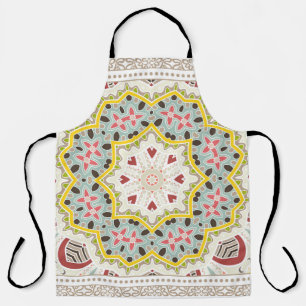 Decorative colourful ornament on white background, apron