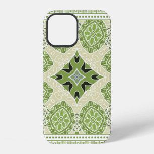 Decorative colourful ornament on white background, iPhone 12 case