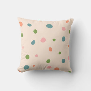 Decorative colourful pink polka dots daughter cute cushion