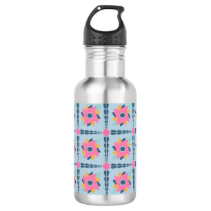 Decorative colourful tile 532 ml water bottle