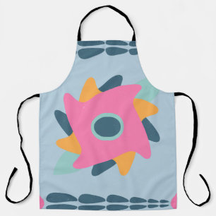 Decorative colourful tile apron