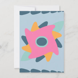 Decorative colourful tile card