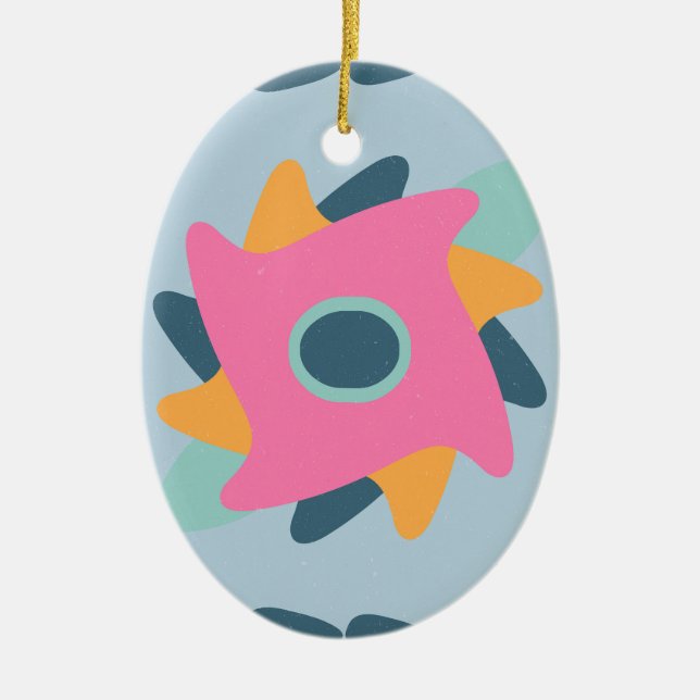 Decorative colourful tile ceramic tree decoration (Front)