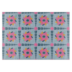 Decorative colourful tile cutting board