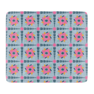 Decorative colourful tile cutting board