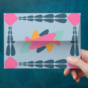Decorative colourful tile envelope
