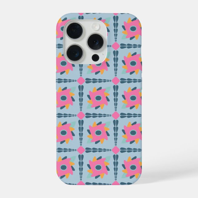 Decorative colourful tile iPhone case (Back)