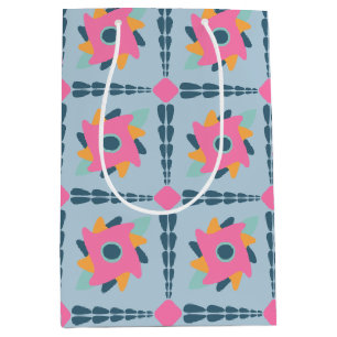 Decorative colourful tile medium gift bag