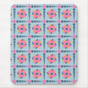 Decorative colourful tile mouse mat