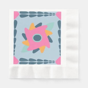 Decorative colourful tile napkin
