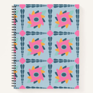 Decorative colourful tile notebook