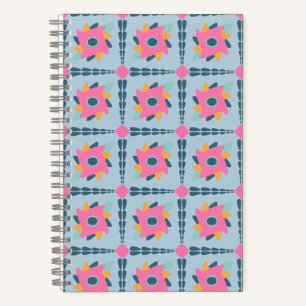 Decorative colourful tile notebook