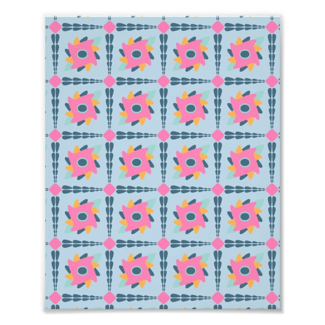 Decorative colourful tile photo print (Front)