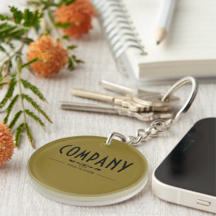 Decorative Company Name Key Ring