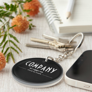 Decorative Company Name Key Ring