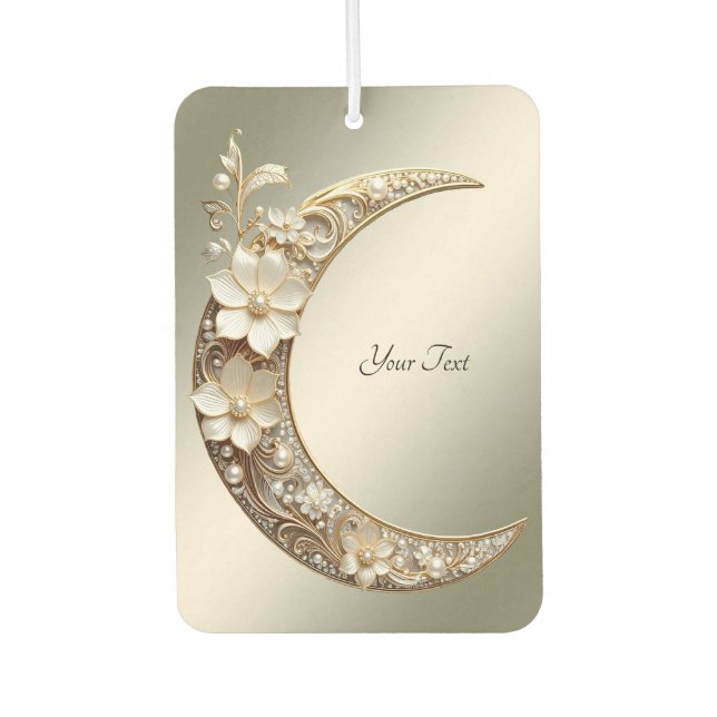 Decorative Crescent Moon Frame Air Freshener (Front)